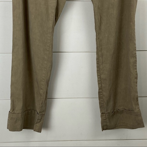 Eileen Fisher Small Linen Blend Cuffed Slim Ankle stretch Lightweight Pants - Picture 4 of 12